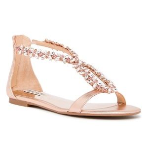 Badgley Mischka Rose Gold Sandals